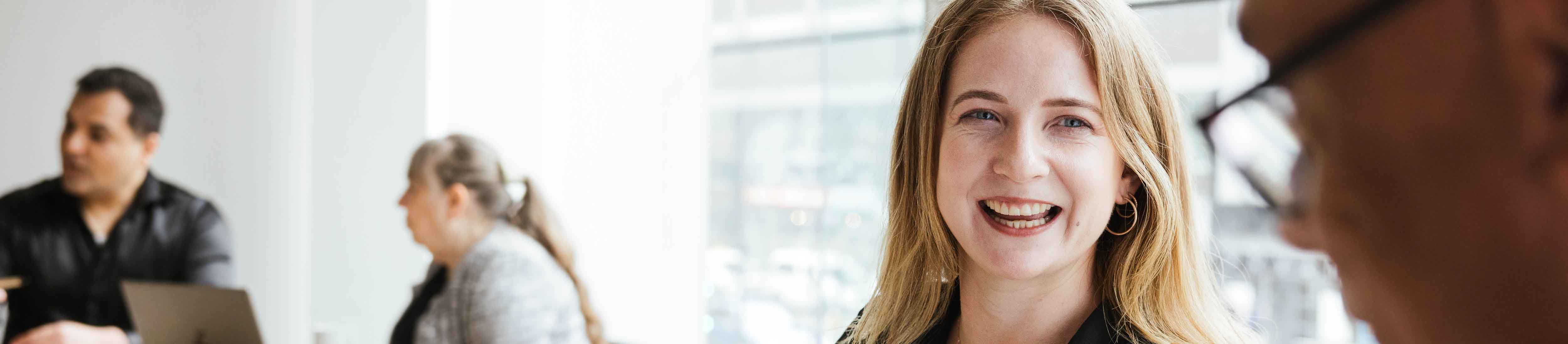 Smiling woman image